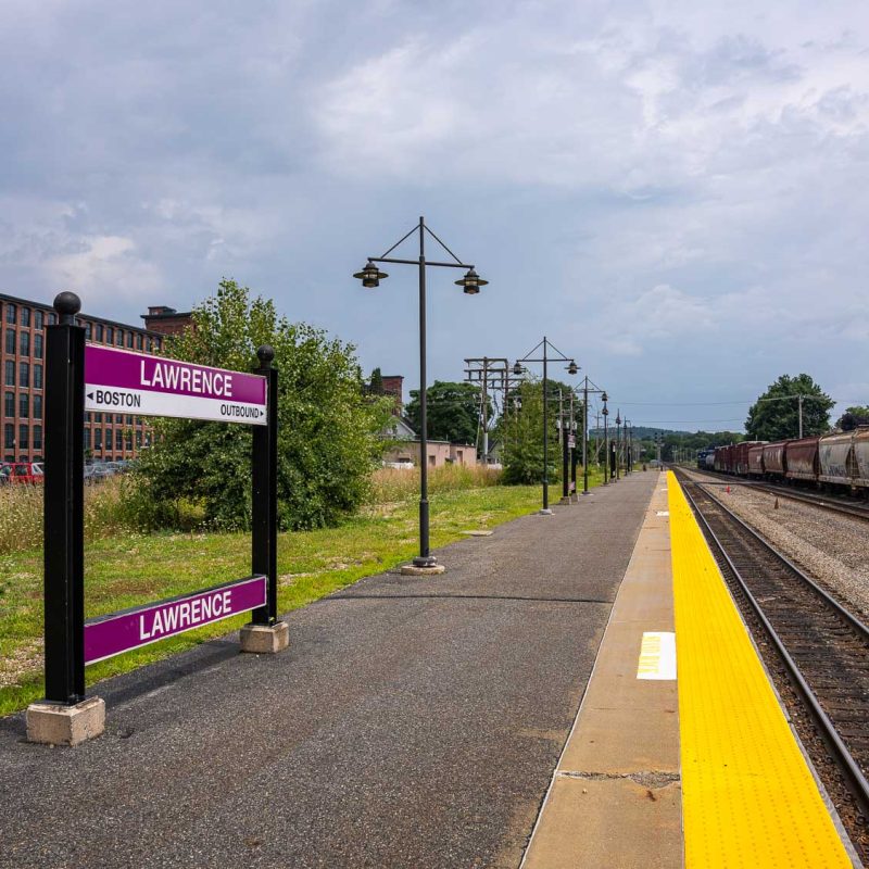 Lawrence Commuter Rail Station platform