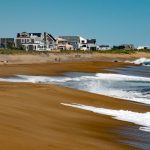 Plum Island beach - Newburyport, Massachusetts -- breaking waves from storm