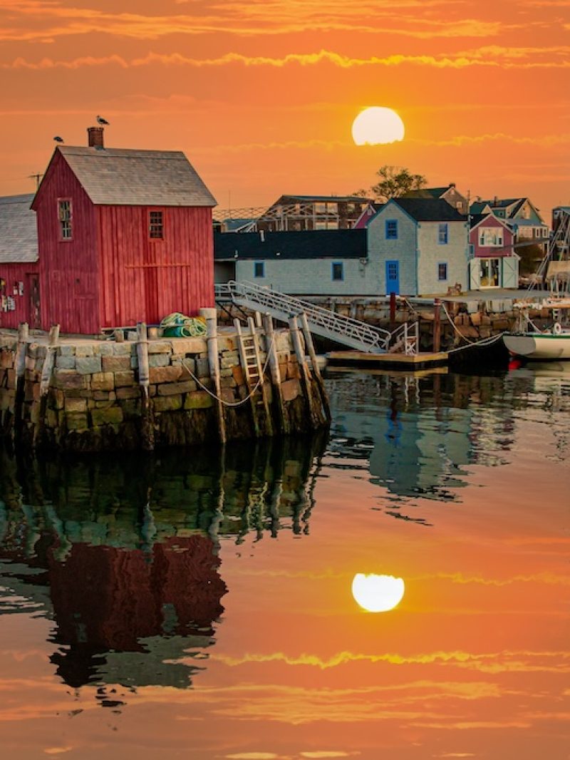 Fishing boat harbor at Rockport, MA. Rockport is a town in Essex County, Massachusetts, United States