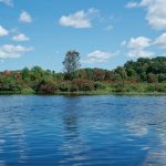 Kendrick pond in Cutlier park reservation Needham MA USA