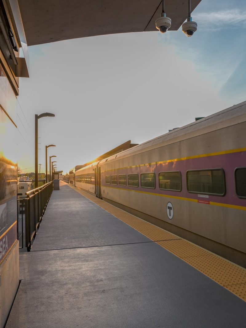 Commuter Rail train at Chelsea Station