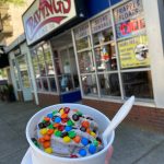 Bowl of soft serve ice cream.