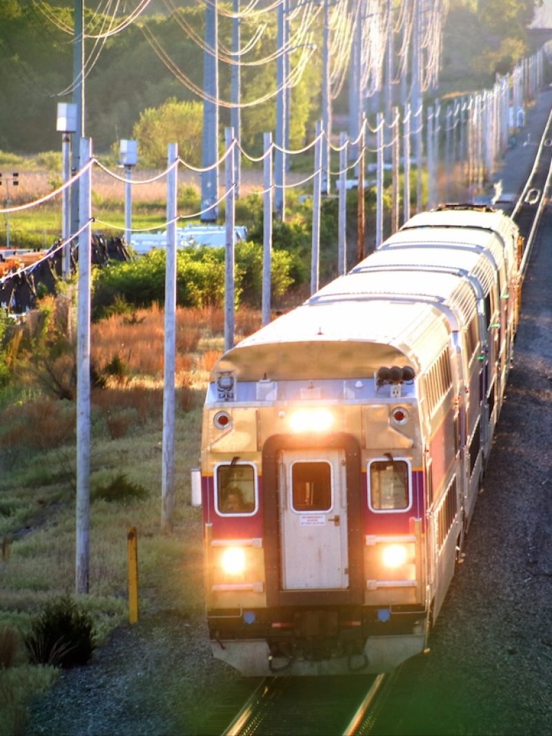 Commuter Rail train on Needham Line