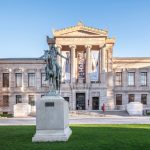 View of the Museum of Fine Arts Boston in Massachusetts