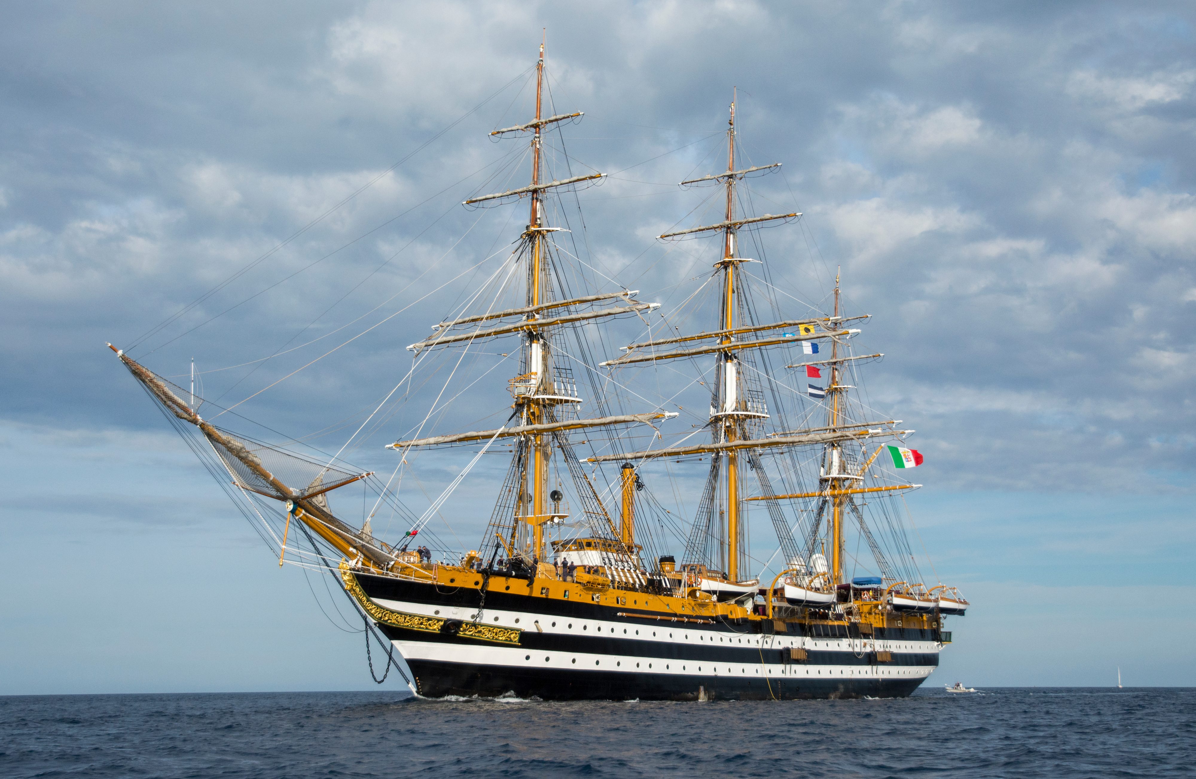 Amerigo Vespucci, a tall ship coming to Sail Boston 2026