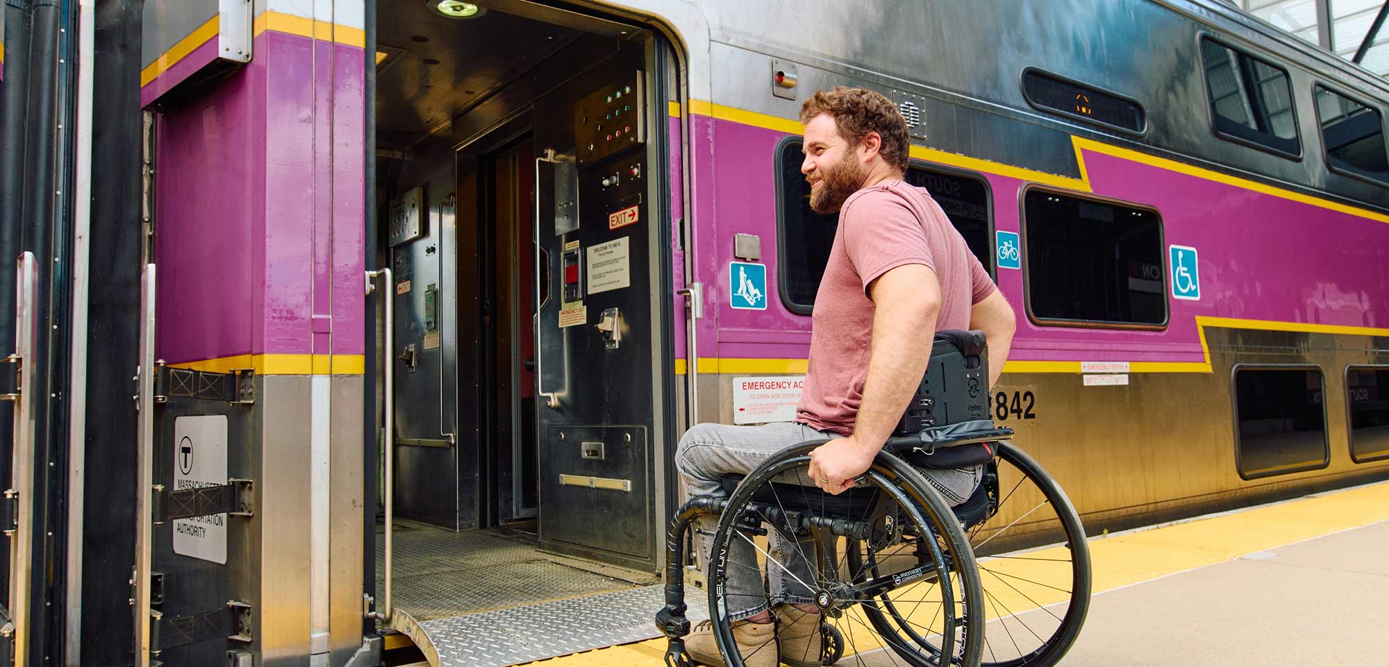 entering train