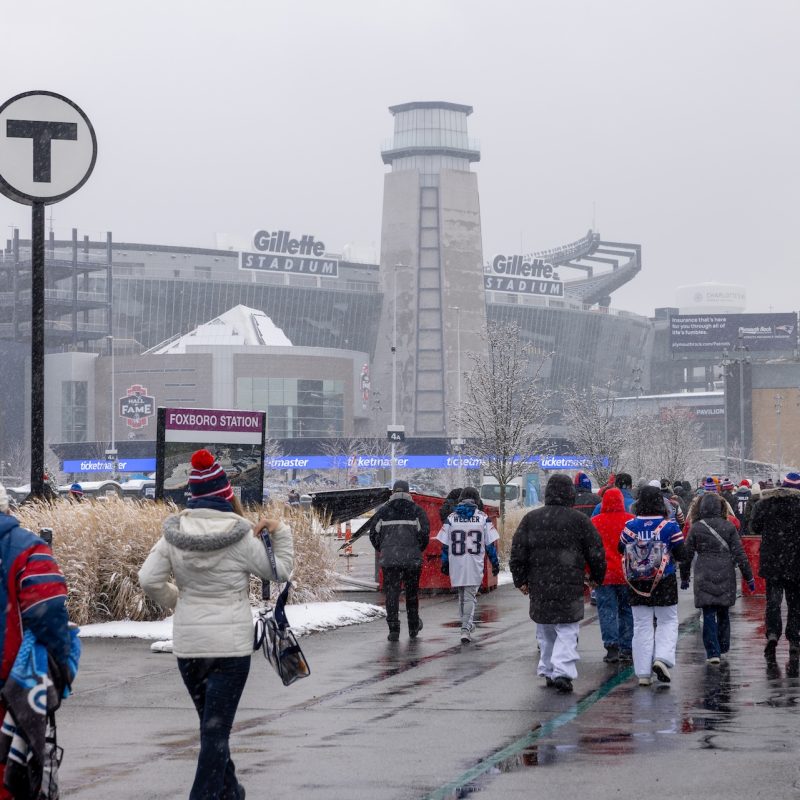 Foxboro Station is a short distance from Gillette Stadium